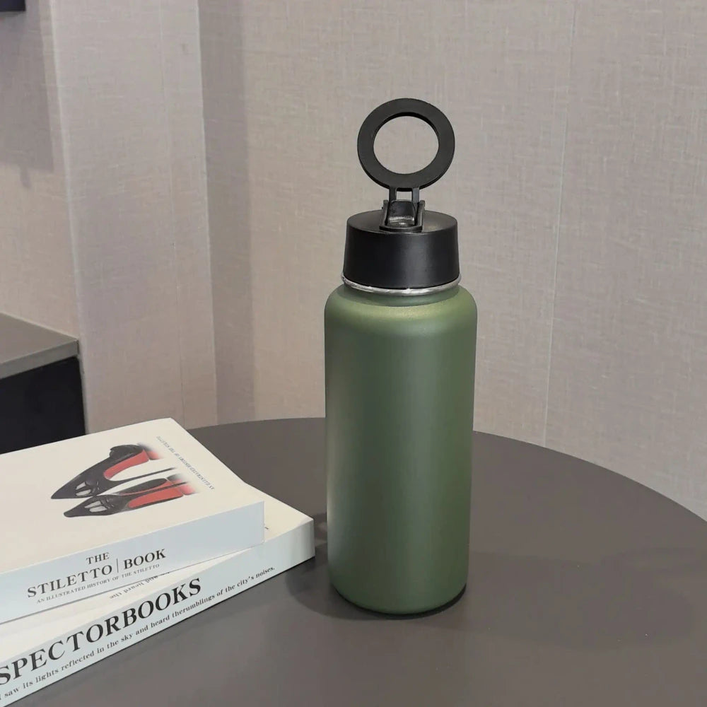 Magnetic Insulated Phone Holder Water Bottle