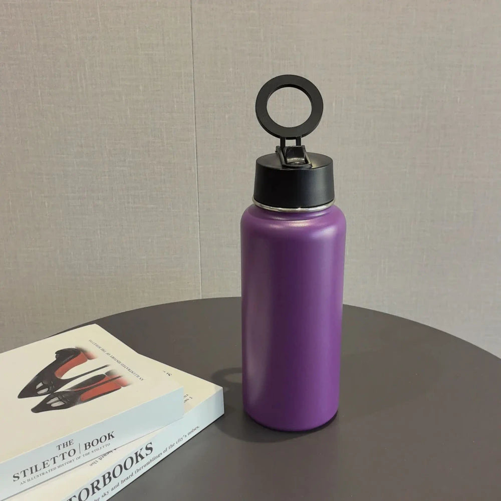 Magnetic Insulated Phone Holder Water Bottle