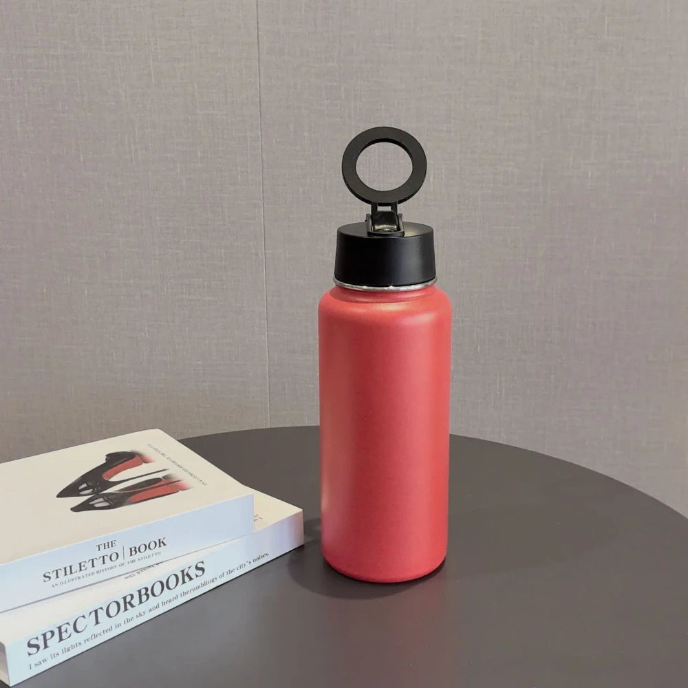 Magnetic Insulated Phone Holder Water Bottle