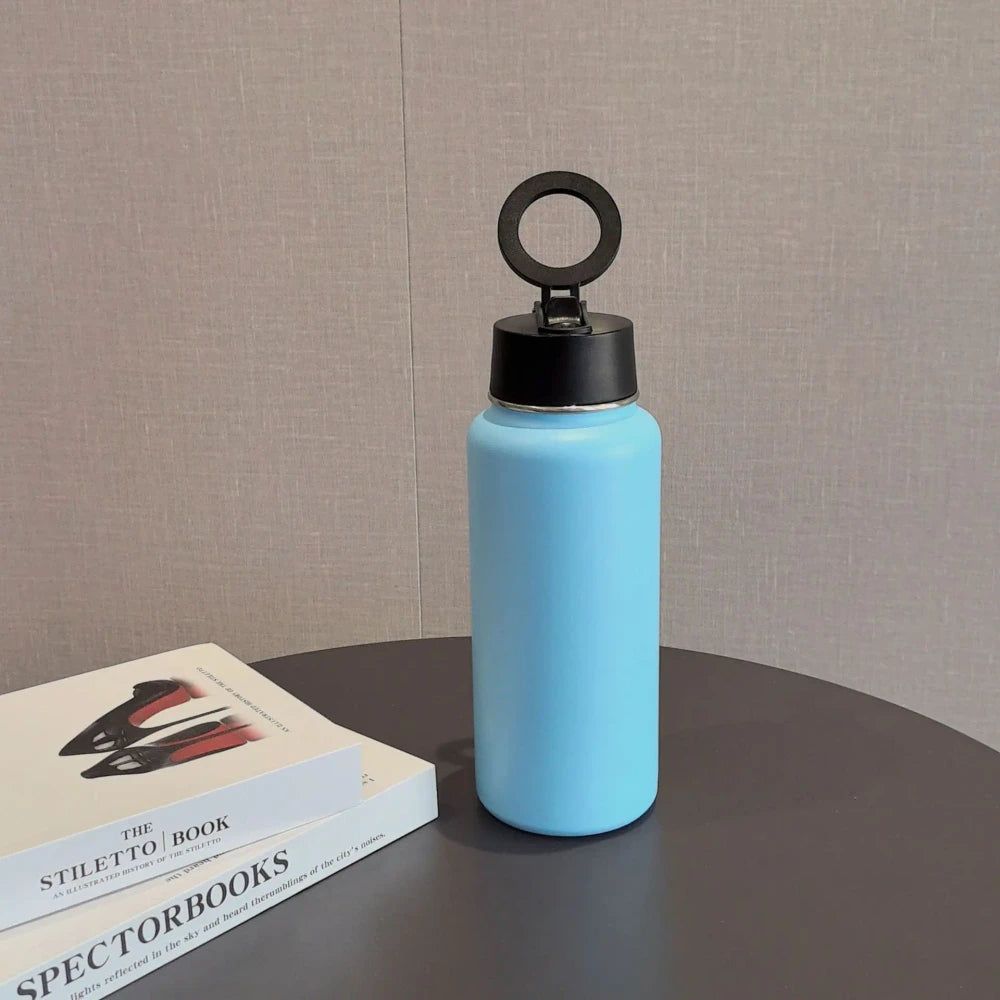 Magnetic Insulated Phone Holder Water Bottle