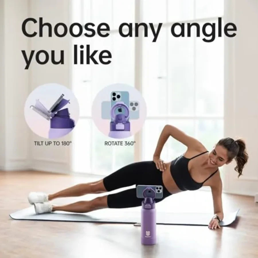 Magnetic Phone Holder Water Bottle