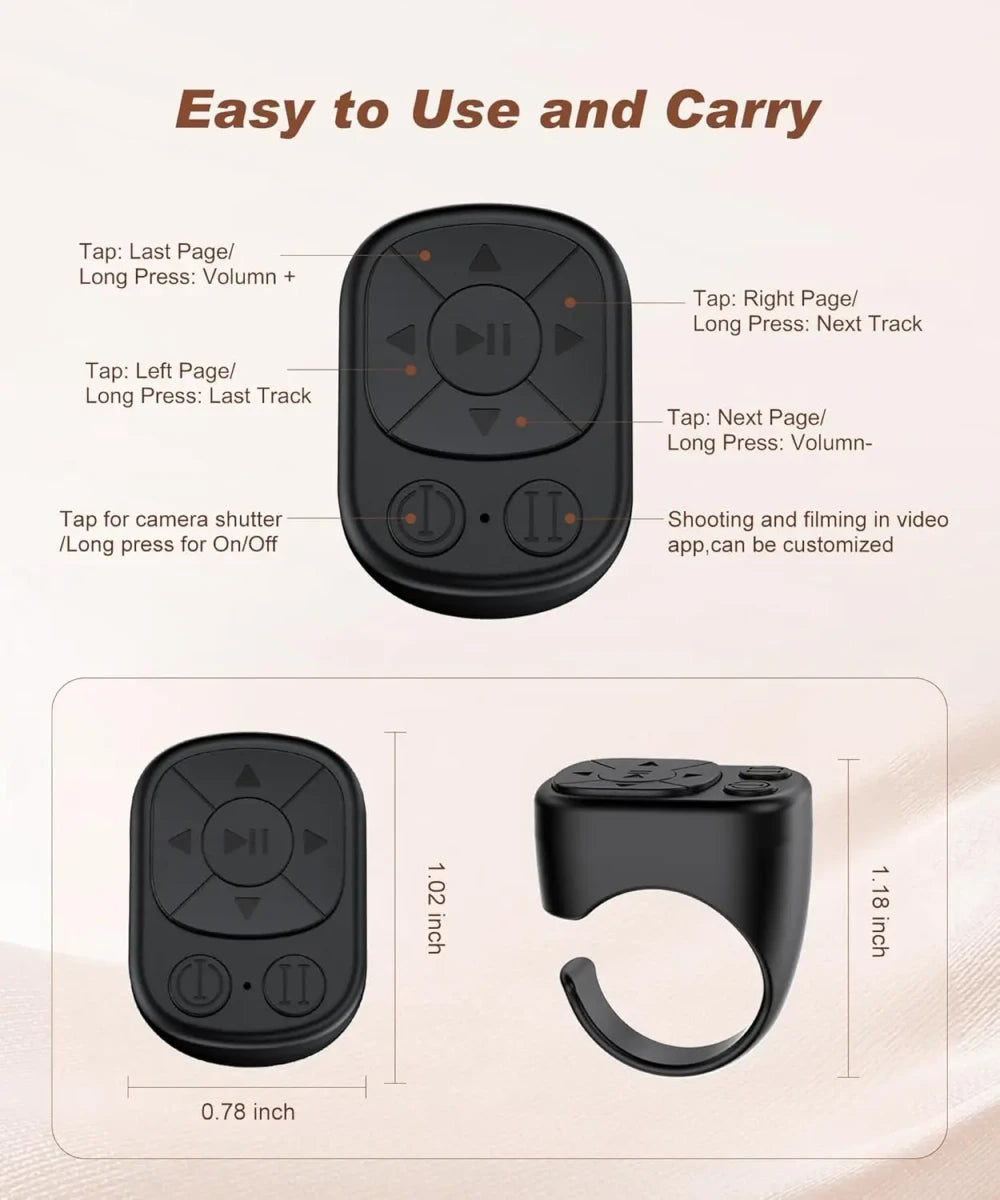 Bluetooth Remote Scrolling Ring