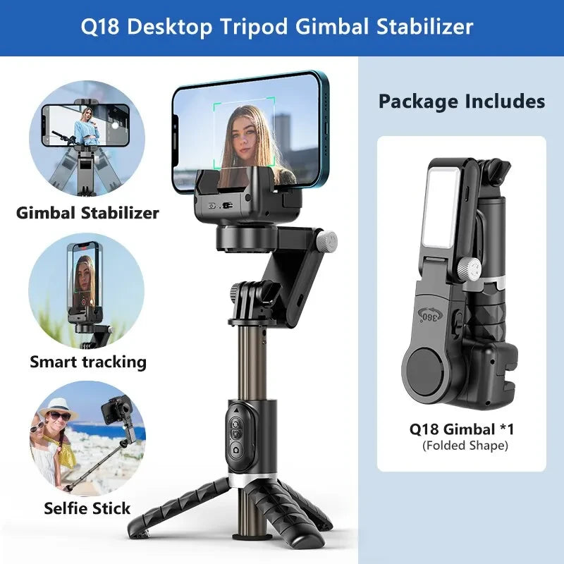 Smartphone Gimbal Tripod Stabilizer