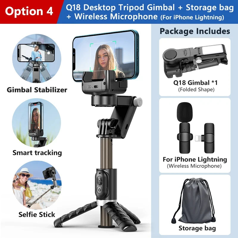 Smartphone Gimbal Tripod Stabilizer