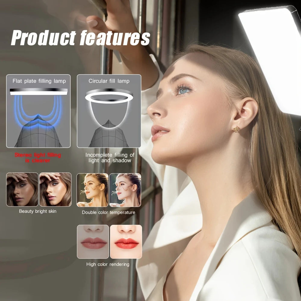 Portable LED Fill Light with Tripod Stand