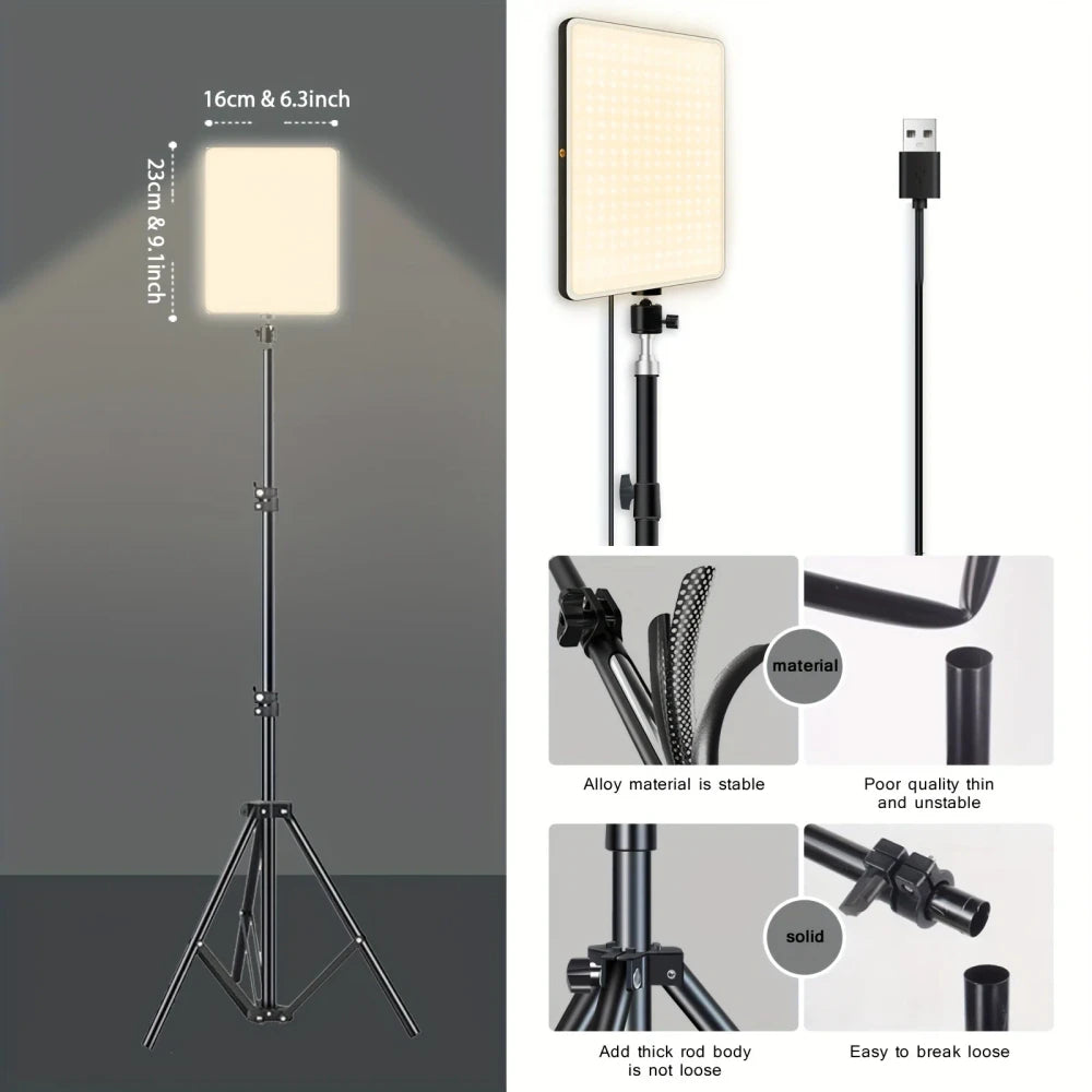 Portable LED Fill Light with Tripod Stand