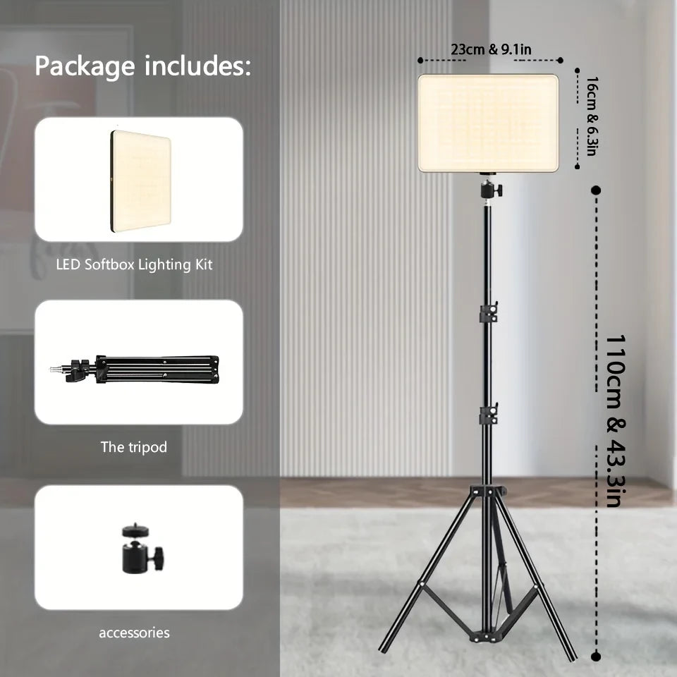 Portable LED Fill Light with Tripod Stand